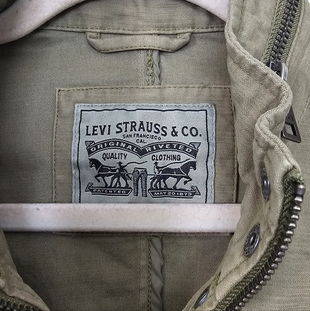 Levi’s Olive Green Utility Jacket Women’s XSmall Military Cargo Coat